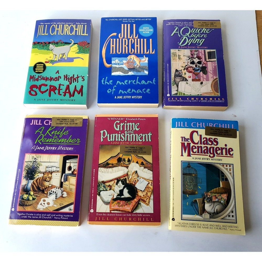 Lot 6 Jill Churchill Cozy PB Jane Jeffry Mystery A Grace & Favor Mystery Cooking